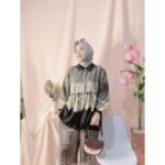 Setelan Qiara Batik Premium - Daily Set - Oneset Wanita Kekinian Celana Kulot LD120 - Gambar 3