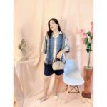 Setelan Wanita Lyllia Rayon Premium - Oneset Celana Pendek Busui Viral LD120
