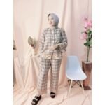 Oneset Ziana Modis Viral Rayon Premium | Setelan Wanita Jumbo Busui Kancing LD125 - Gambar 2