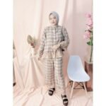 Oneset Ziana Modis Viral Rayon Premium | Setelan Wanita Jumbo Busui Kancing LD125 - Gambar 3