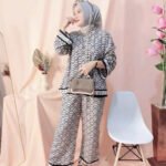 Oneset Suny Setelan Wanita Celana Kulot Rayon Premium Jumblo LD120 - Gambar 3
