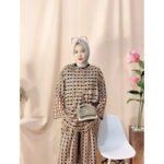 One Set Mala - Setelan Celana kulot Jumbo Busui Friendly Viral LD 125-130 Kekinian - Gambar 5