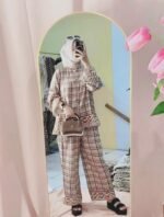 Oneset Ziana Modis Viral Rayon Premium | Setelan Wanita Jumbo Busui Kancing LD125 - Gambar 6